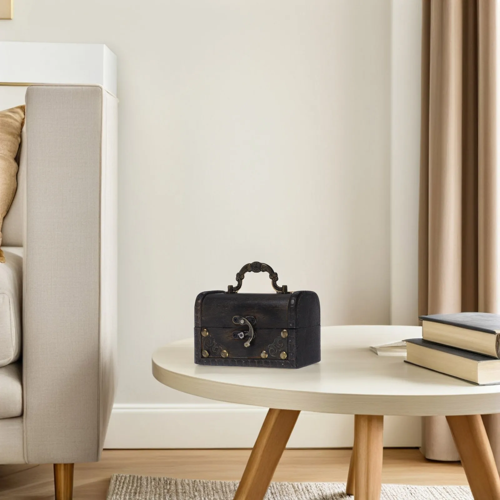 

Chinese Vintage Wooden Retro Desktop Storage Box Decorative Jewelry Organizer Carved Treasure Chest Wood Storage Box