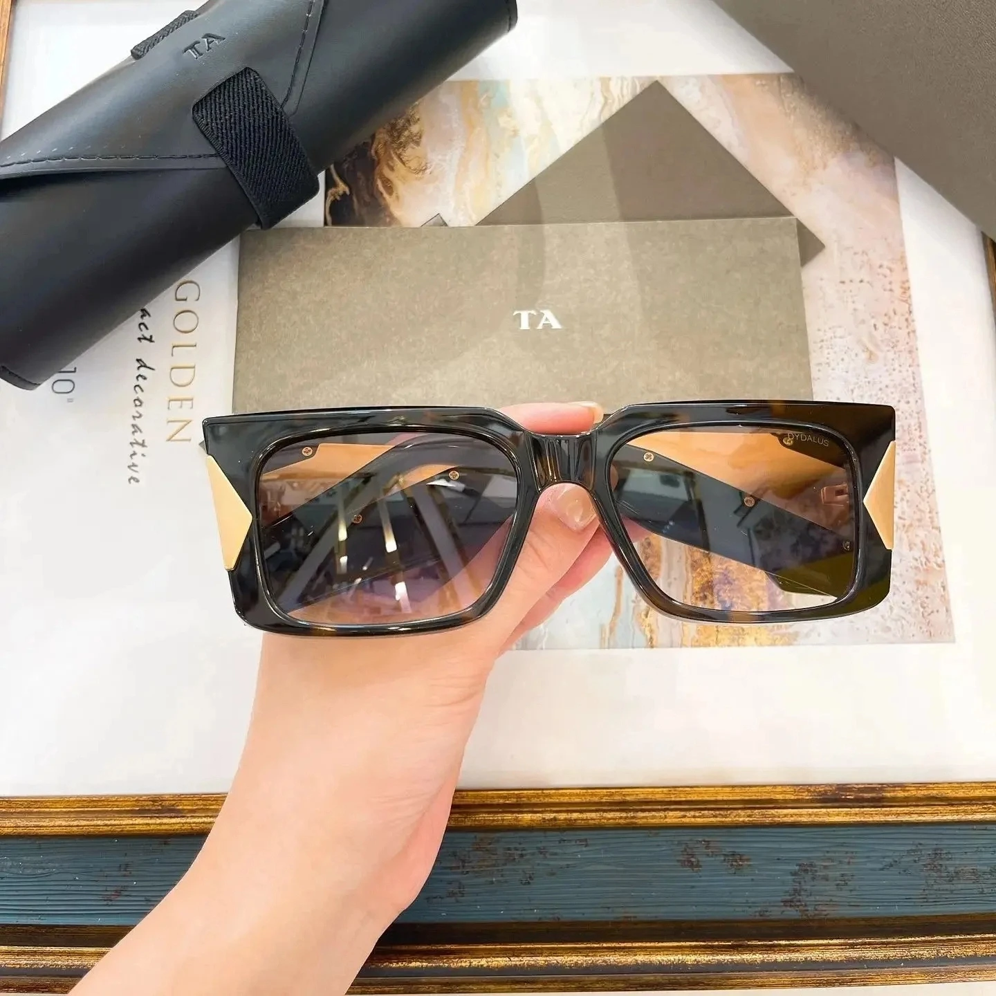 

Authentic For DIYTA DT DTS411 Top Quality Acetate Frame Men Women Sun Glasses Fashion Classic UV400 Male Couple Eyewear With Box