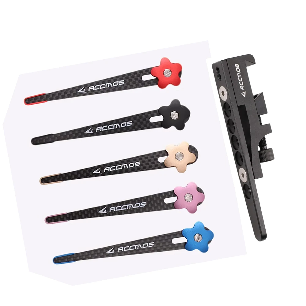 ACCMOS 3K Carbon Fiber Archery Bow Clicker Signal Sheet for Recurve Bow Sight Accessory view 2