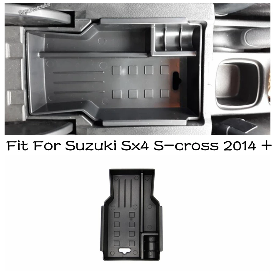 

Central Control Storage Box Multi-grid Container Pallet Phone Coin Holder Tray Accessories For Suzuki Sx4 S-cross 2014 - 2021