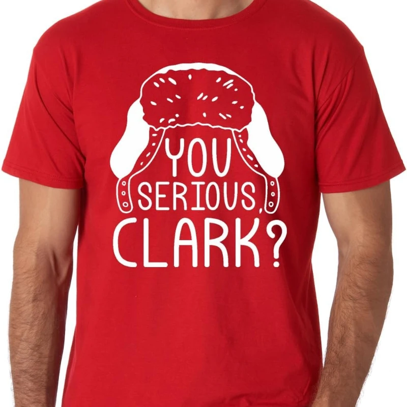 You Serious Clark Hat Chirstmas Holiday Merry Xmas Family Vacation Men's Graphic T-shirt Tops Casual Style Crewneck Short-sleev