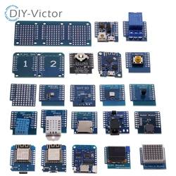 Carte de développement Wifi D1 Mini Pro V3.0, ESP8266, Nodeu, WS2812 RVB, DHT11, DHT22, AM2302, citations DS18B20, BMP180, moteur pour Wemos, kit de bricolage