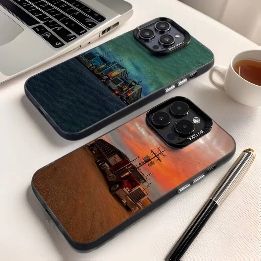 

Крутой автомобильный чехол для телефона H-Heavy Truck для iPhone 16,15,14,13,12,11,8,7,Pro,Max,Plus,Mini,XS,SE Anti Fall Black, Matte Hard