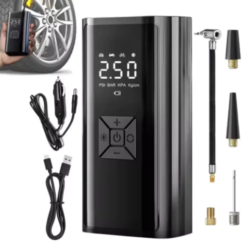 Wireless Air Pump Portable Electric Tire Inflator For Car Bicycle Motorcycle Mini Air Compressor Tire Air Injector