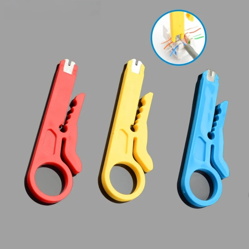 1-Pack / 3-Pack Wire Stripper with Punch Down, Multi Cable Stripping Tool for RJ45 RJ11 Network Phone & CCTV Wiring