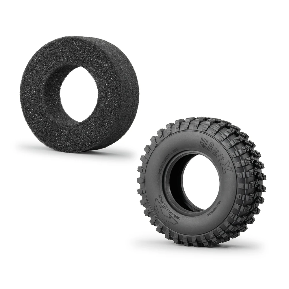 YEAHRUN 1/4Pcs 1.9inch 106mm Beadlock Rubber Wheel Tires with Inner Foam for Axial SCX10 1/10 RC Crawler Car Model Upgrade Parts