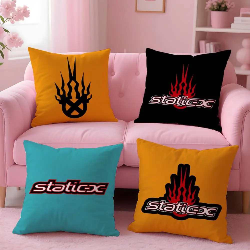 metal Static-X Cushion Cover Cushion Cover Set 4Pcs 50x50 45x45 40x40 Pillowcase Decorative Sofa Home Decor