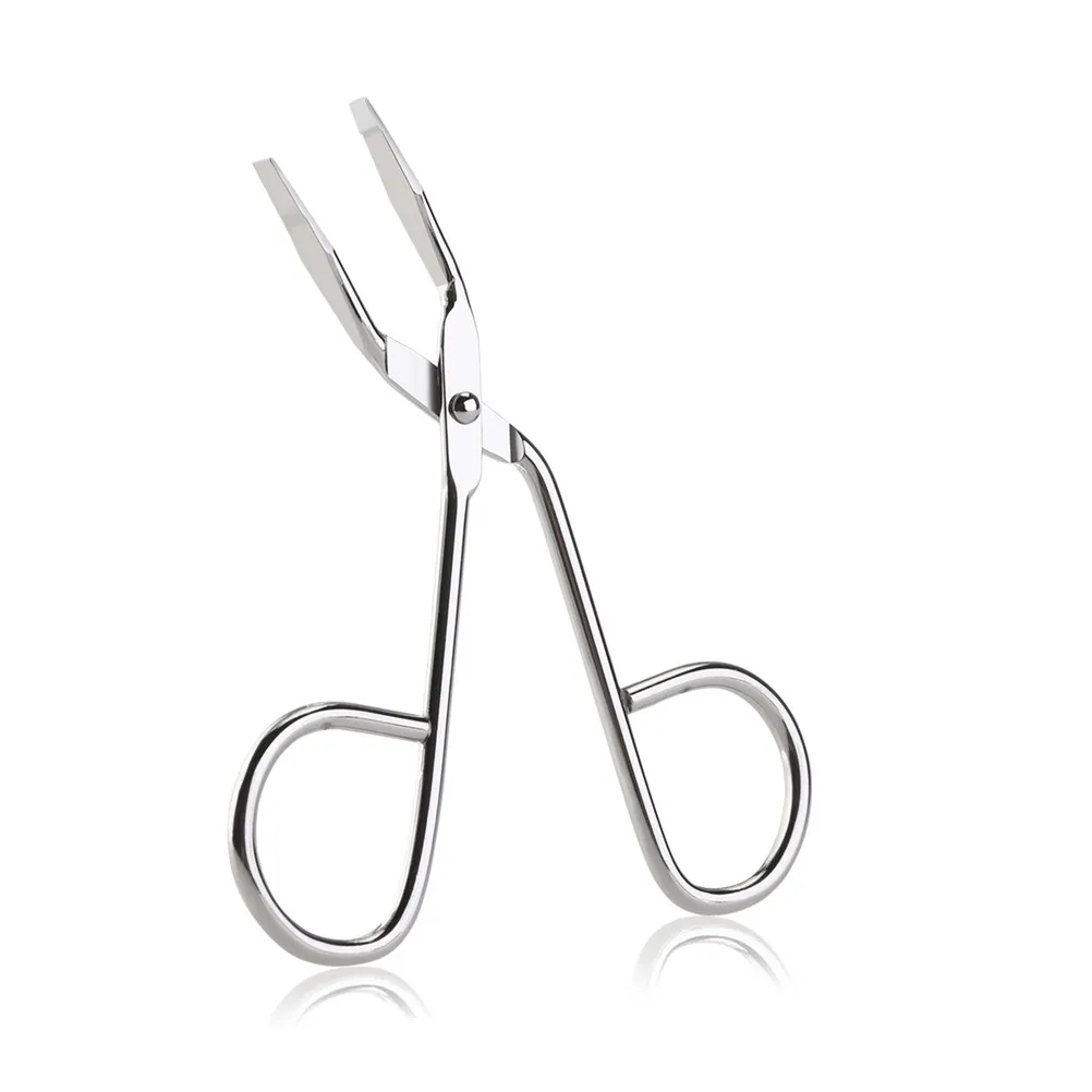 

Silver Stainless Steel Eyebrow Tweezer Slanted Design Facial Tool Precise Hair Removal Unwanted Eyebrow Clip