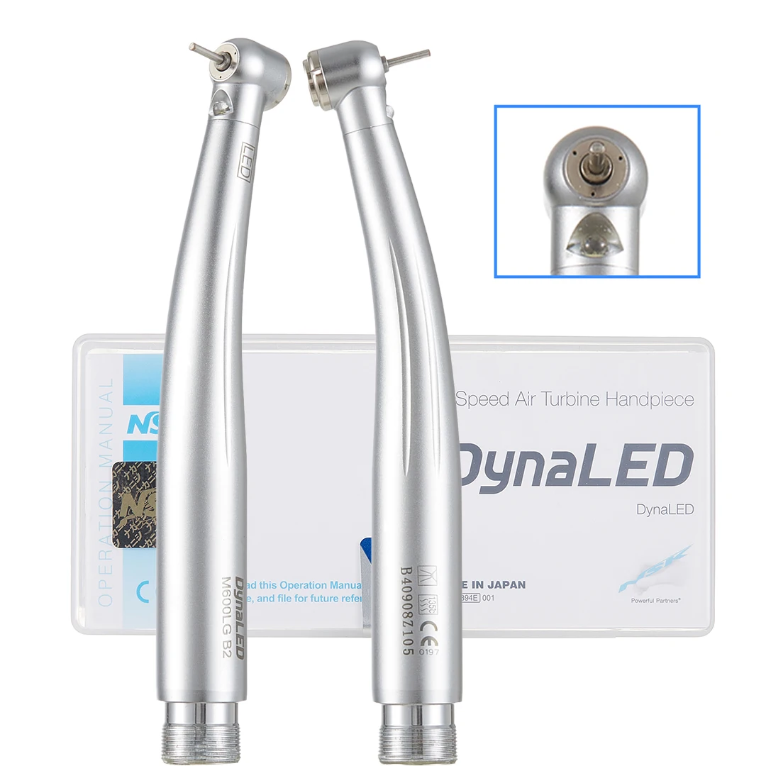 Push Button Dental Dental High Speed Handpiece fit NSK DynaLED M600LG Handpiece with LED Light Air Turbine B2 M4 Dentist Tool