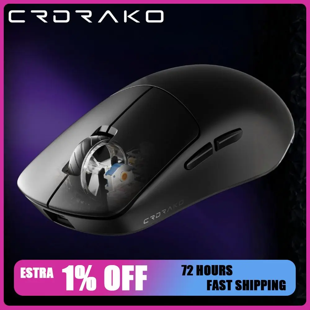 

CRDRAKO KO-ONE 8K Wireless Gaming Mouse 35g Ultra Lightweight HUANO Custom Switches 54H20 Flagship Chip For FPS Valorant Gamers
