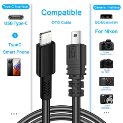 For Nikon Camera to Lightning Smartphone port cable,for iphone 8plus,SE,11,12,13,13mini,7plus,6s,5s,for Canon M32,FS31,HF10,HG21