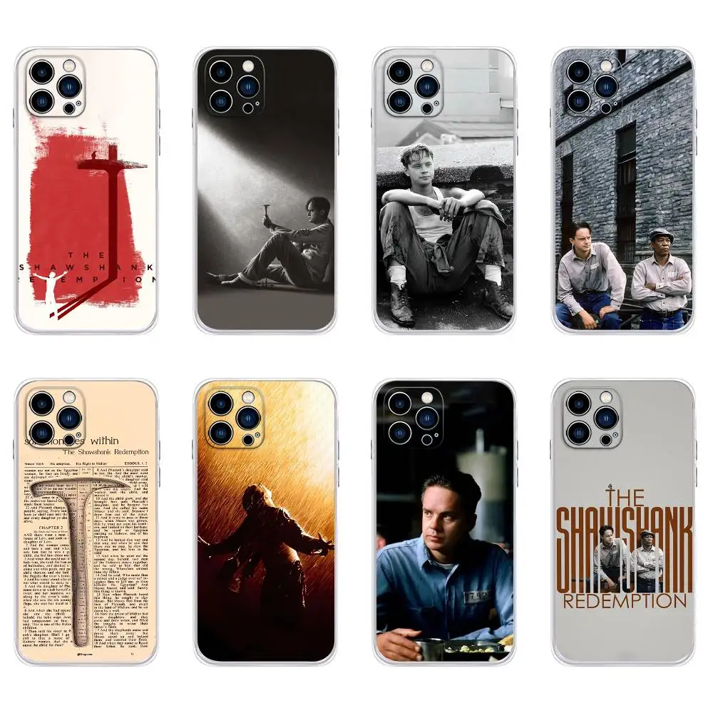 Coque de téléphone The S-Shawshank R-Redemption pour iPhone 11 12 13 14 15 16 17 Pro Max Plus en silicone transparent