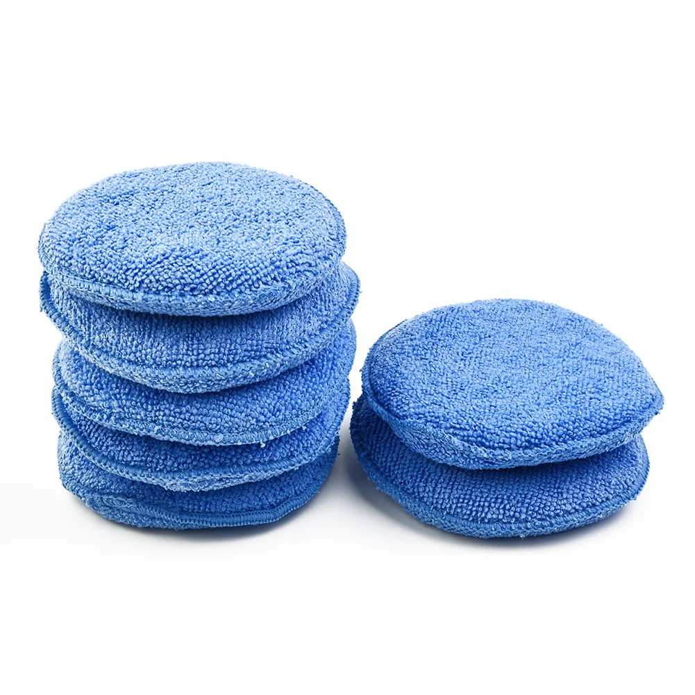 

Applicator Pad Sponge Waxing Portable Removing Wax Clean Tool Washable 24PCS Applicator High Density Microfiber