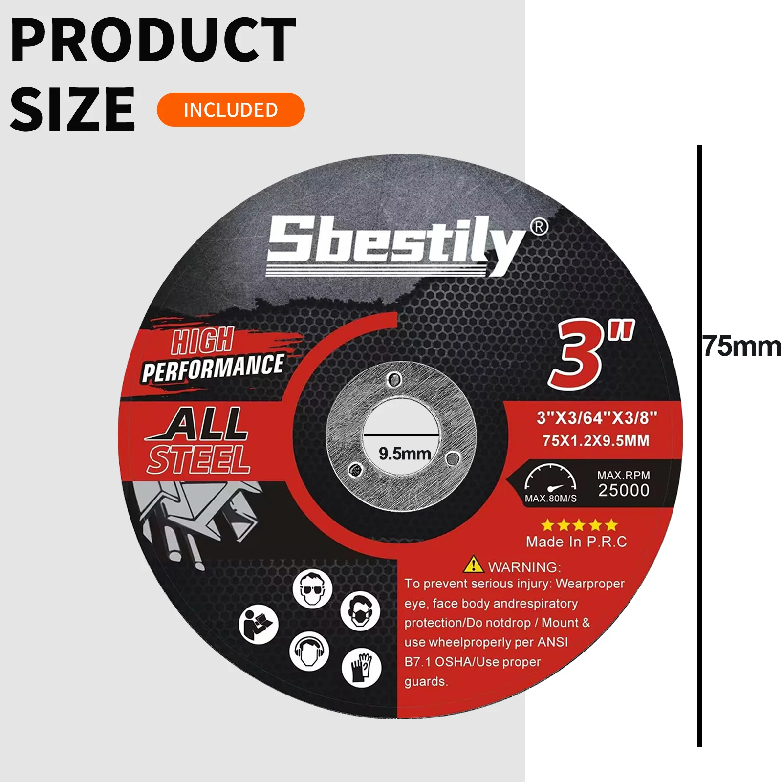 10Pcs 3-Inch Cutting Disc Mini Cut Off Wheel Stainless Steel for Angle Grinder Cutting Metal Steel Aluminum Wood Plastic