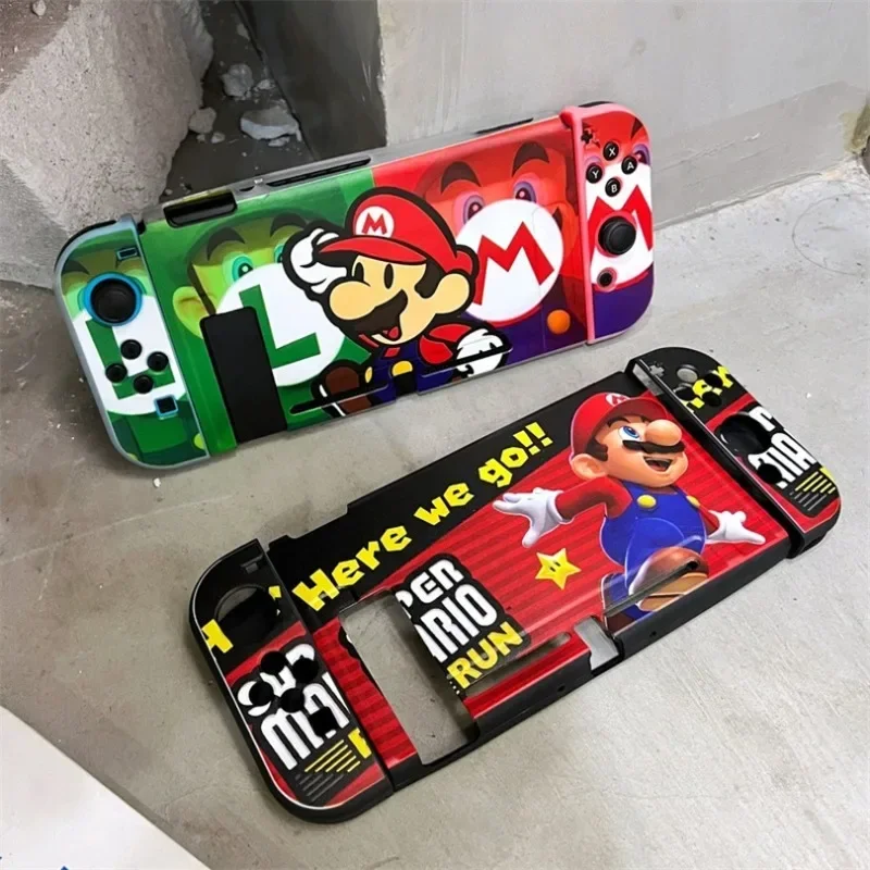 Super Mario Bros Soft TPU Protective Case for Nintendo Switch NS Anime Joy-Con Controller Protection Back Housing Shell Cover