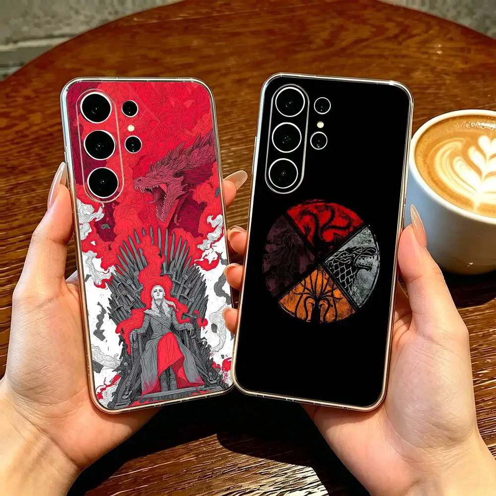 Popular G-Game of Thrones-s Phone Case Transparent Silicone Soft For Samsung S25,S24,S21,S22,S23,S30,Ultra,S20,Plus,Fe