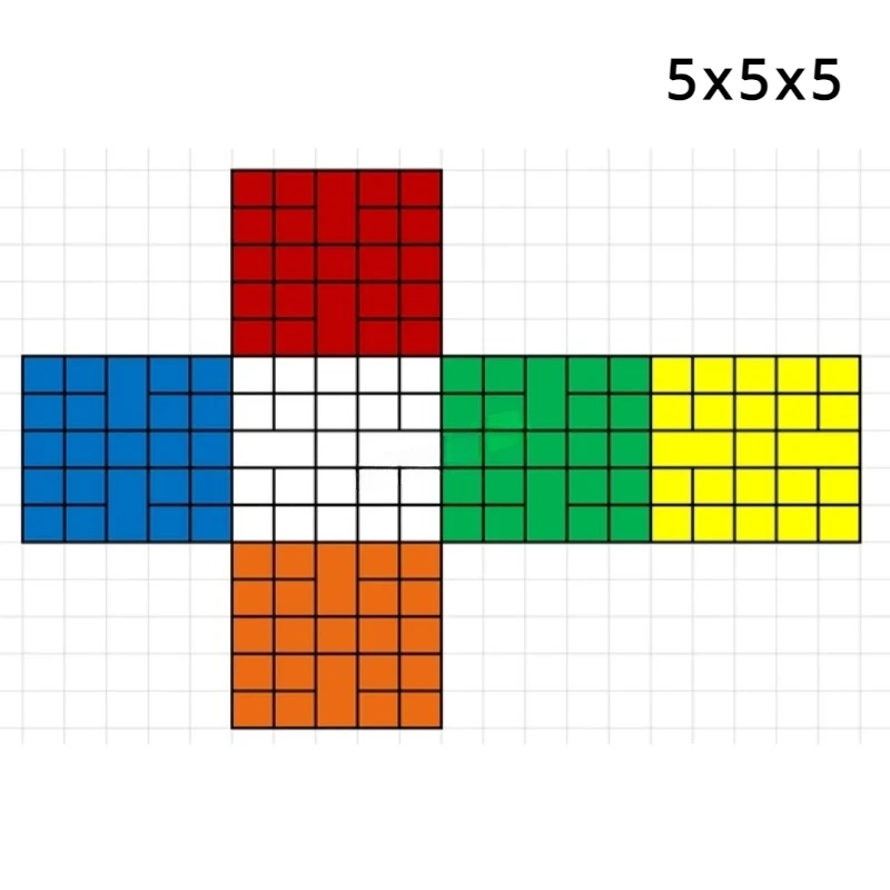 Calvin 'S Puzzel 5X5X5 Kubus 4X5X5 B455 Bandage Kubus Zwart Lichaam Magische Kubus Educatieve Speelgoedspellen En Puzzels Voor Kinderen