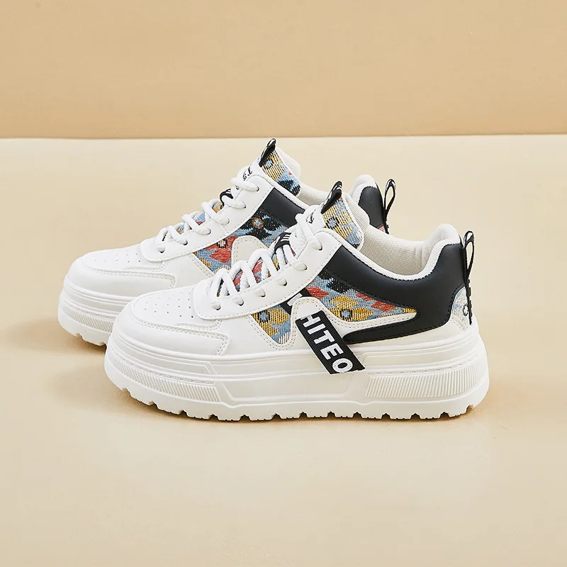2026 Spring High-Top White Sneakers New Korean Version Thick-Topped Height-Boosting Sports Sneakers for Leisure