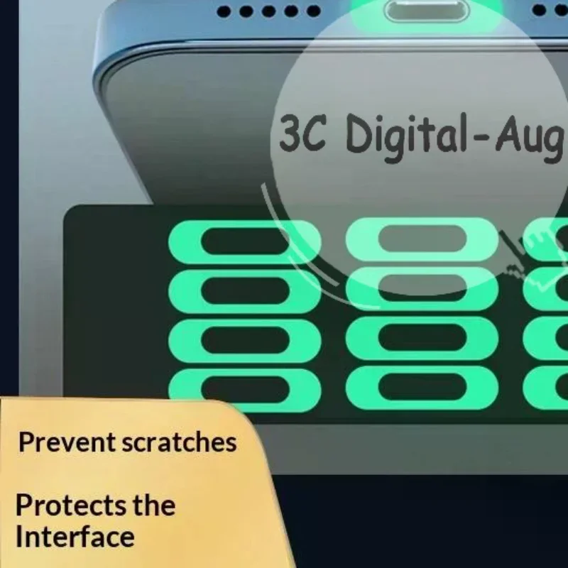 

10pcs Anti-scratch Film Sticker for IOS Type-C Charging Port Easy To Apply Reliable Protection