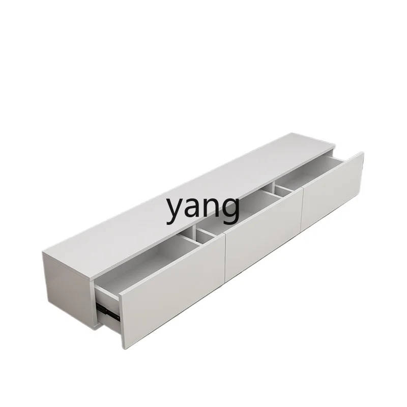 

Solid wood TV cabinet minimalist modern simple white floor, living room floor cabinet, simple Betta TV cabinet suspended