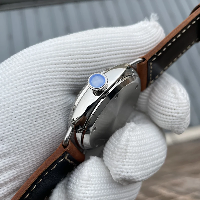 ساعة أوتوماتيكية للرجال من STEELFLIER 42 مللي متر ساعة يد ميكانيكية مربعة غواص 20ATM مقاومة للماء C3 مرآة ياقوت مضيئة NH35