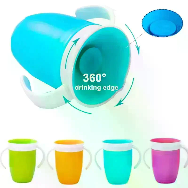 

/Cna/Magic Baby Cups Can Be Turned Baby Learning Drinking Cup Leakproof Child Water Cup Bottle 240ml Copos Learning Cup Baby Cup