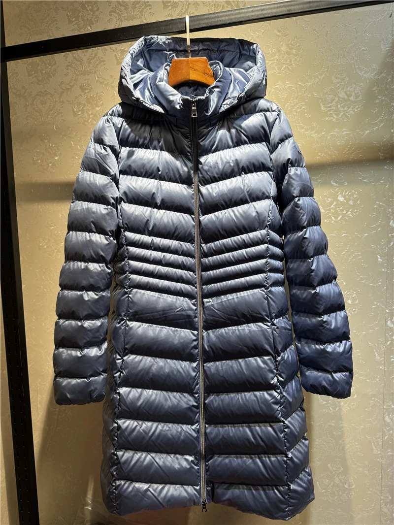 GEOX Thiened imperméable chaud coton Jaet pour les femmes en plein air Sle taille réglable coupe ajustée longue manteau à fermeture éclair Bla