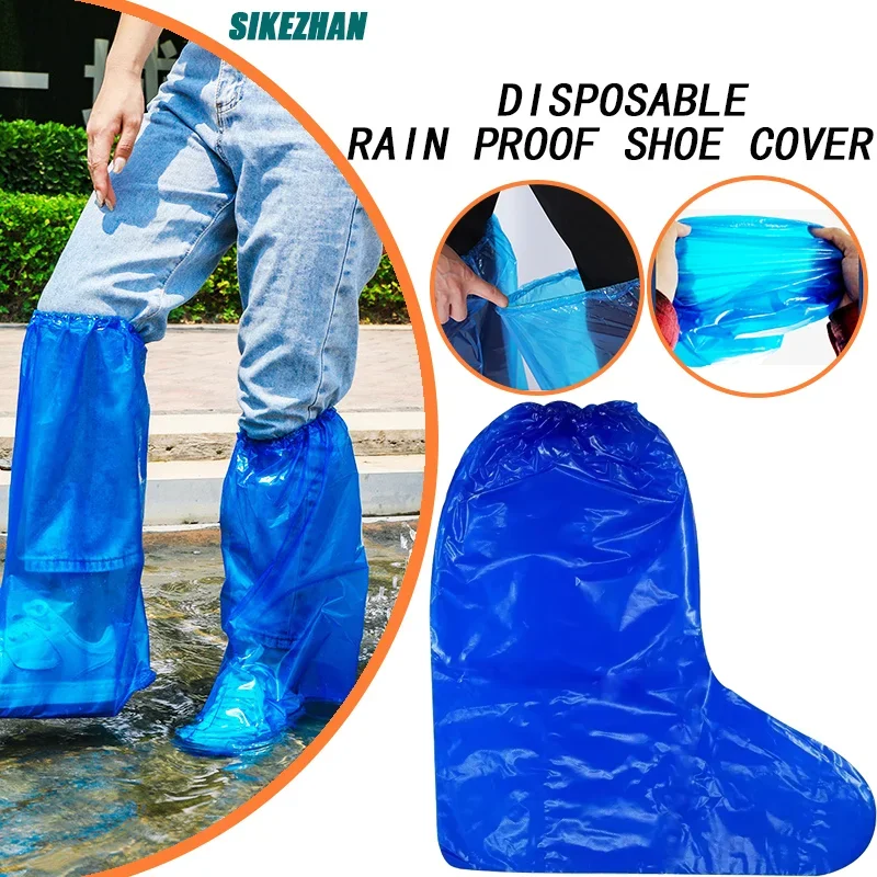 

1/3/5 пар одноразовых сапог, непромокаемые чехлы для обуви, мужские утолщенные износостойкие изолирующие чехлы для обуви из пластика Ms.