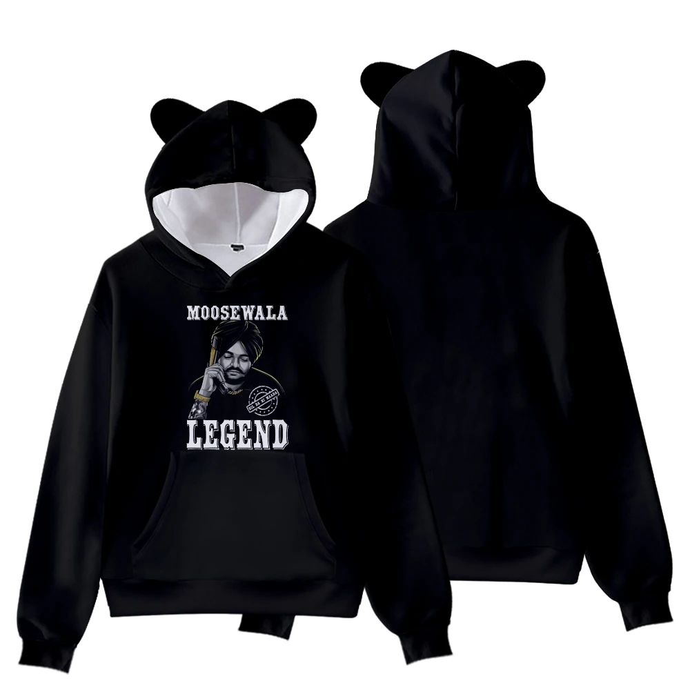 

Sidhu Moose Wala Cat Ear Hoodie Unisex Sweatshirt Casual Long Sleeve Pullover