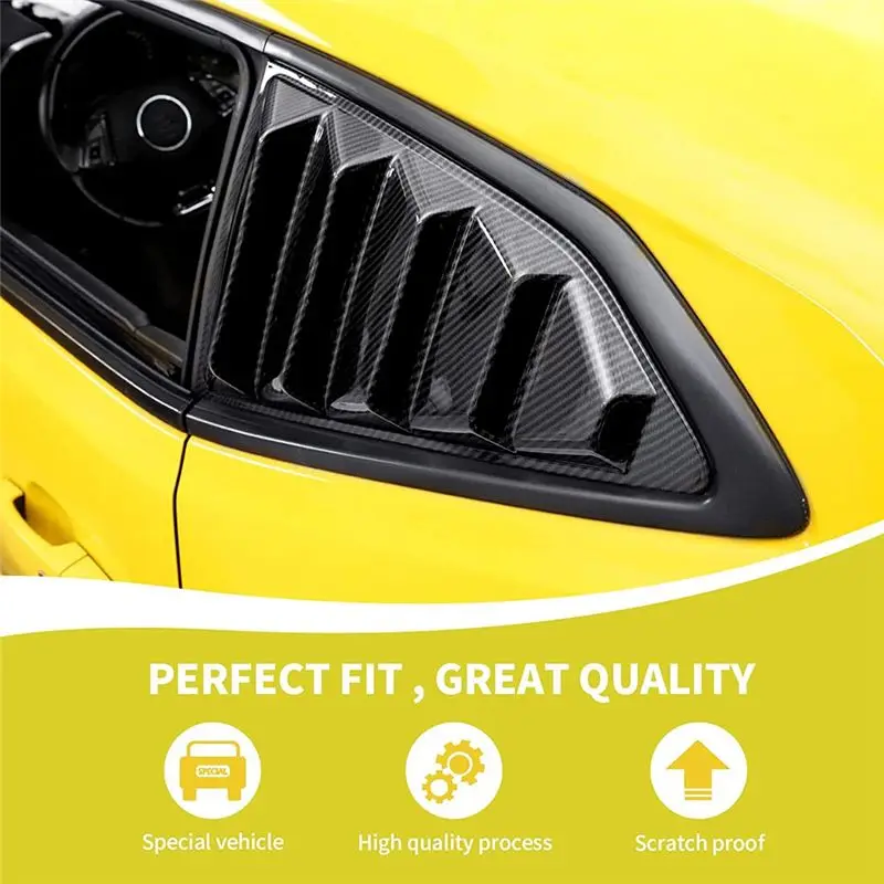 #32B Rear Side Window Louvers for Chevrolet Camaro 2017-2023,for Chevrolet Camaro,(ABS)