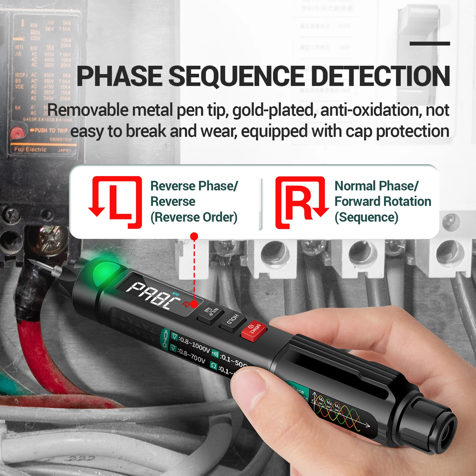 ANENG A3008 Pen Multimeter 6000 Counts Digital Multimeter Meter Tester with LCD Display Backlight Flashlight NCV Auto-off