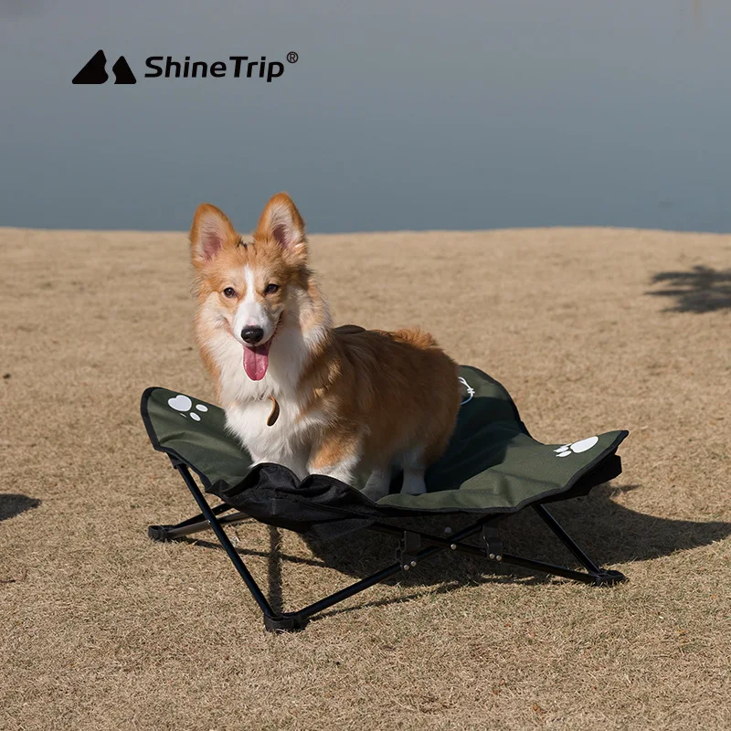 Outdoor pet bed Aluminum alloy cross-border camping bed portable camping trip Ultralight cat and dog beach folding bed