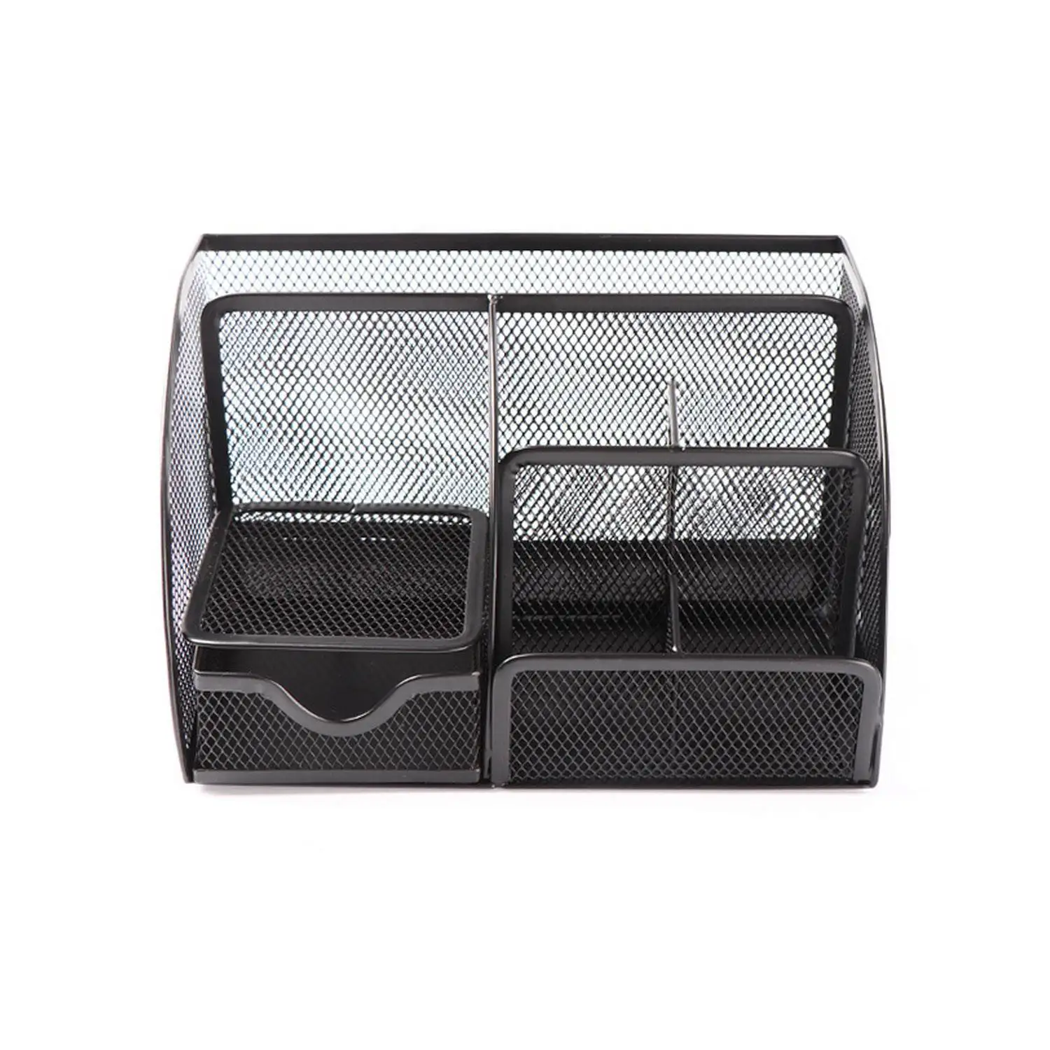 Imagem -04 - Aço Mesh Desk Organizer Maquiagem Storage Box 6-compartment Lápis e Pen Holder Papelaria e Material de Escritório