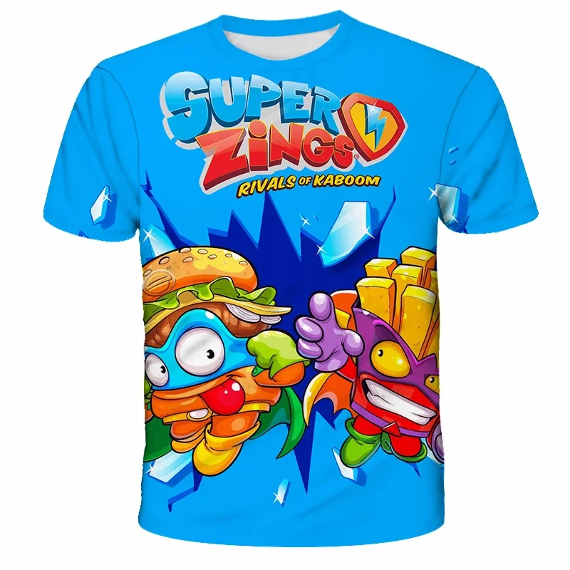 2024 New Kids Summer Fish Cartoon All Over Print Casual Short Sleeved O-neck Tees 2-13Years Boys Girls Outfits Children T-shirts