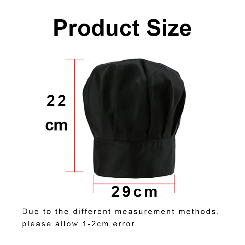 3 pezzi di altezza22 cm cappello da cuoco bianco cappello da cuoco servizio di ristorazione cucina berretto da lavoro hotel ristorante mensa panetteria panetteria berretto da cucina per la casa