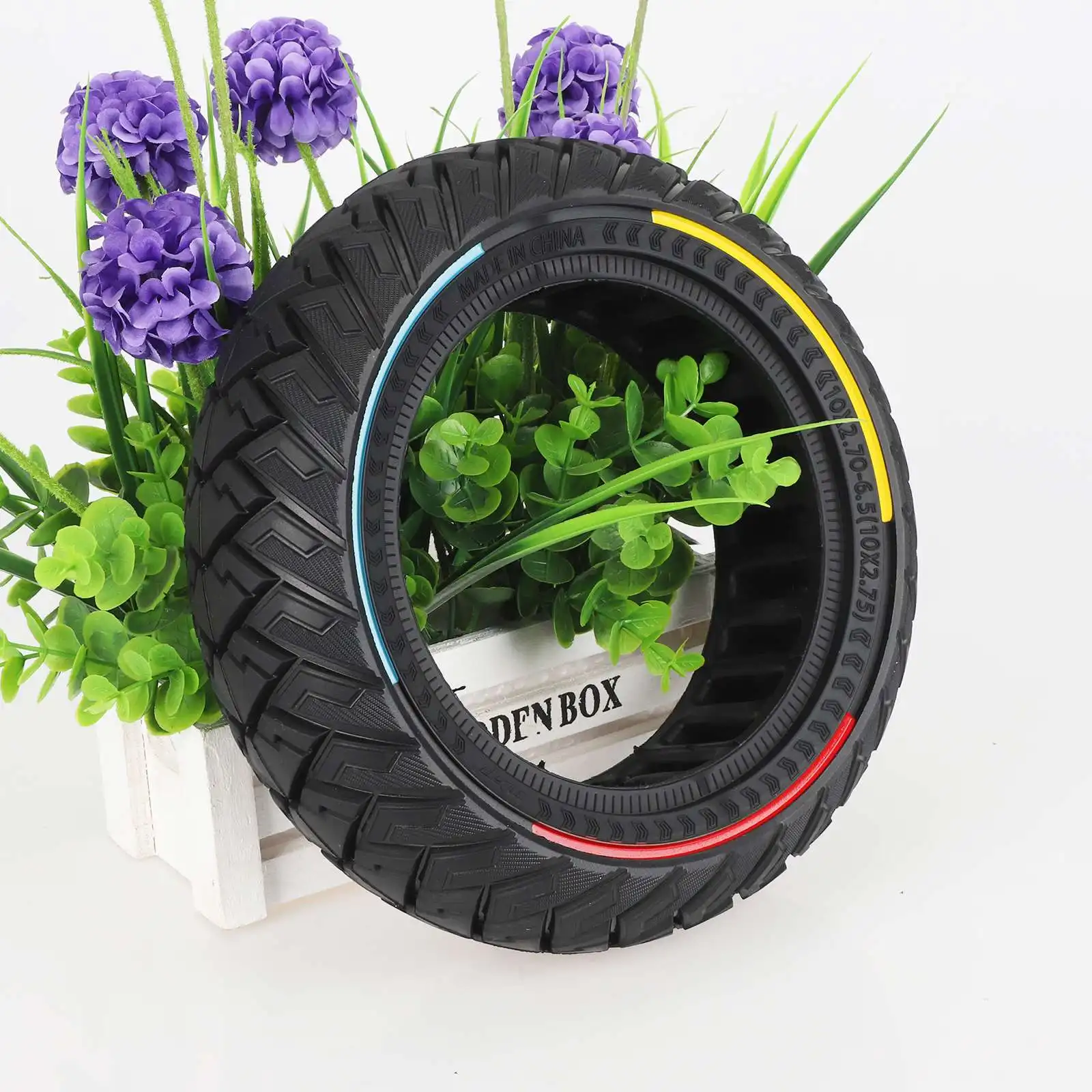 Ulip 10x2.70-6.5 Off-road Tubeless Solid Tires 10*2.70-6.5 For Electric Scooters 10 Inch Puncture resistant 10*2.75 Rubber Tyres