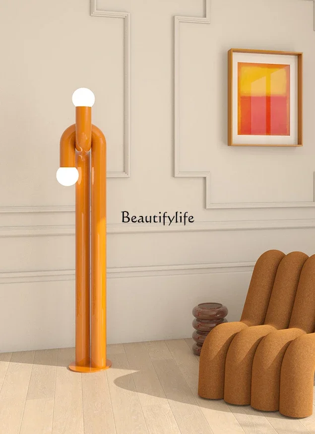 

Living Room Decoration Post-Modern Minimalist Design Macaron Vertical Floor Luminous Ornaments