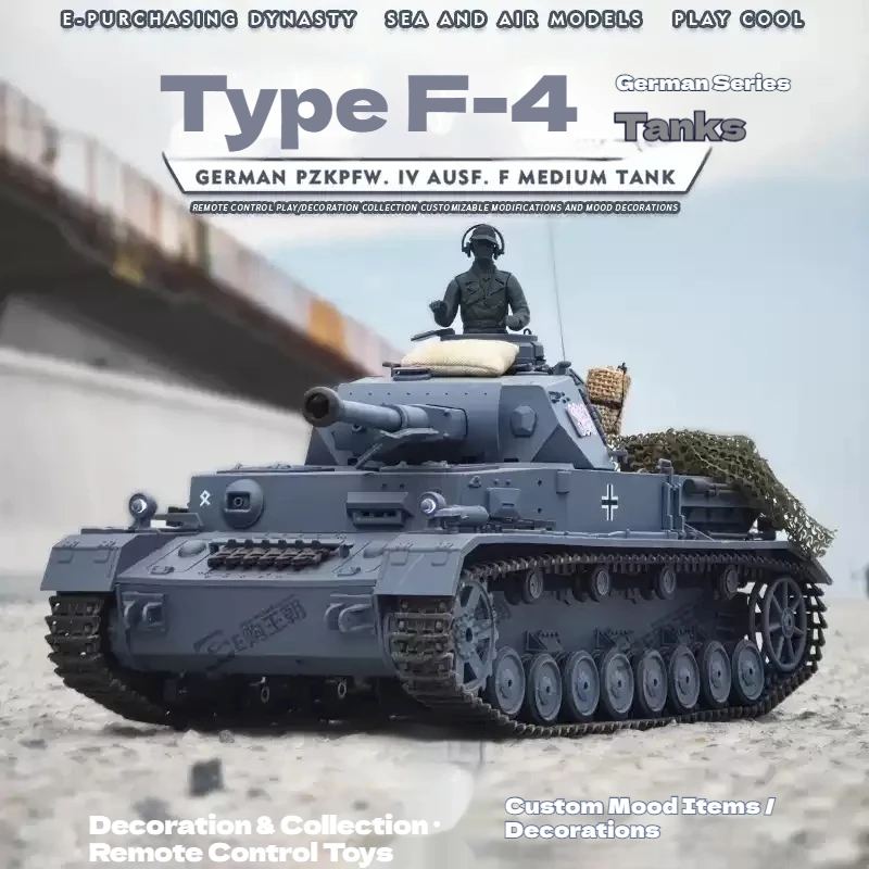 Henglong 1/16 zdalnie sterowany czołg RC Panzer nr 4 F2 3859 elektryczny model z funkcją strzelania, symulacja, zabawka dla dorosłych, prezent