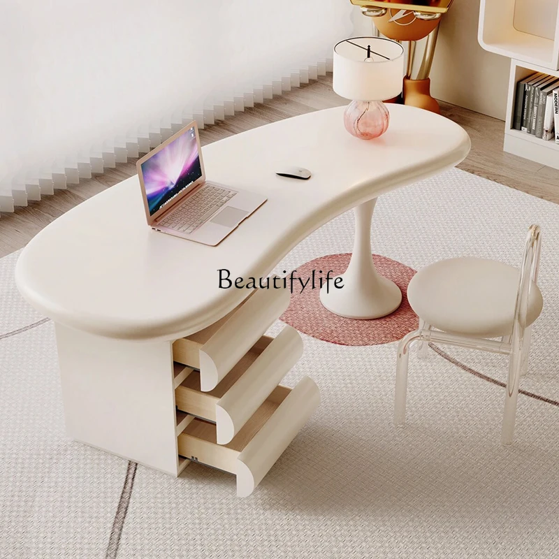 Italian minimalist desk designer study home desk light luxury modern high-end solid wood