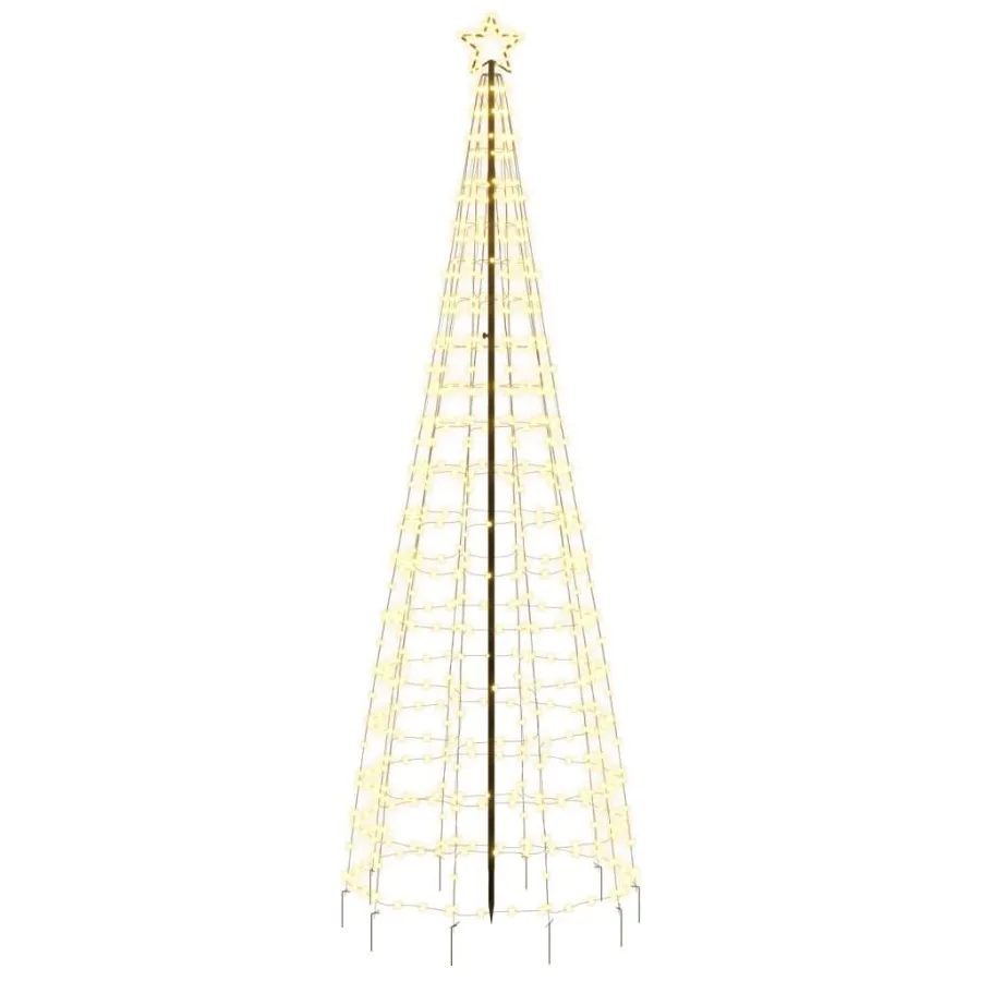 スパイク付きクリスマスツリーライト 570 LED ウォームホワイト 118.1