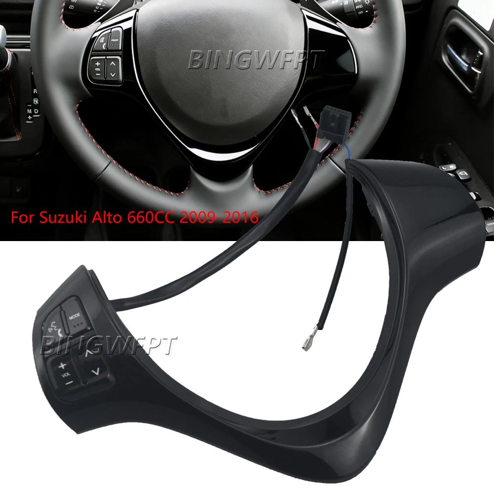 

High Quality Steering Wheel Audio Volume Music Control Button Switch With Backlight For Suzuki Alto 660CC 2009-2016