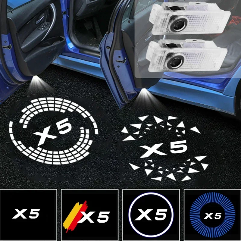 2PCS LED Car Door Projector Welcome Lights for BMW X5 E70 F15 2007-2023 Decor Shadow Courtesy Ghost Badge Lamp Accessories view 3