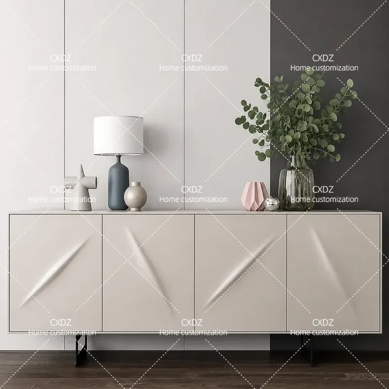 Blue Paint Dining Side Cabinet Creative Art Entrance Storage Modern Simple Cupboard Tea Cabinet Locker for Bags