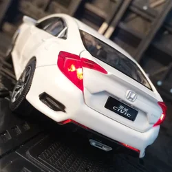 Alloy Model Car 1:32 Diecast Miniature Honda Civic Sedan Simulation Metal Vehicle Collection for Children's Gift Kids Toys Boys