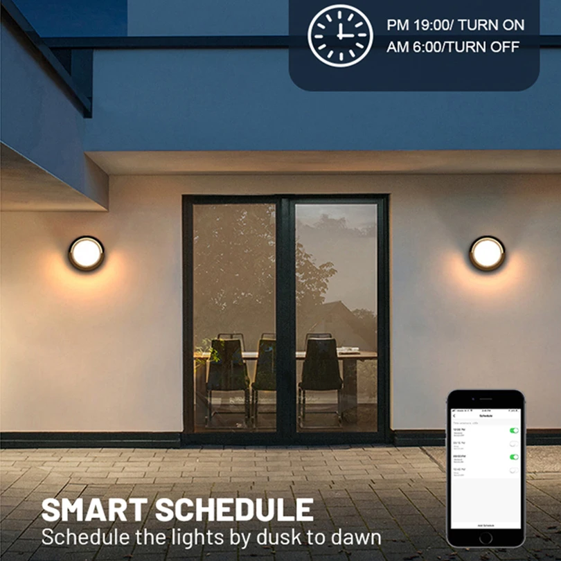 Imagem -04 - Tuya App Control Smart Wall Lights Exterior Led Wifi Rgb 2700k6500k Lâmpada de Parede para Casa Exterior Impermeável Ip65 Iluminação Decor