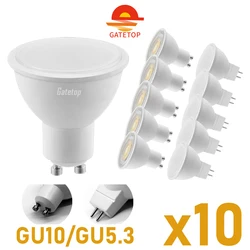 10PCS Spot Foco Gu10 GU5.3 Spotlight  AC220V 3000K/4000K/6000K LED Light Lamp For Home Decoration