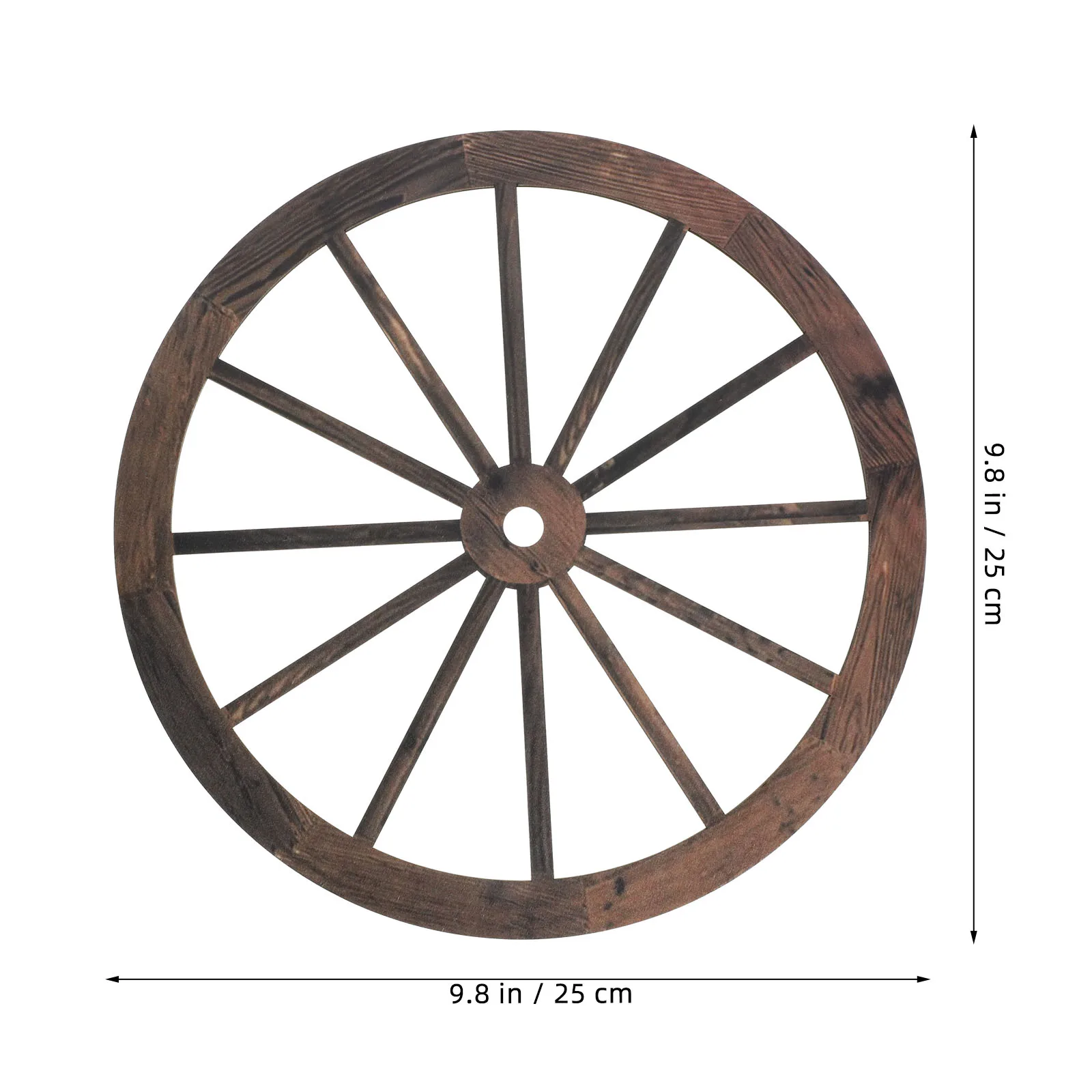 1Pcs Wagon Wheel Decor Wooden Wagon Wheel Decor Vintage Wood Wheel Hanging Decoration Wagon Wheel Wall Art Home Crafts Decor