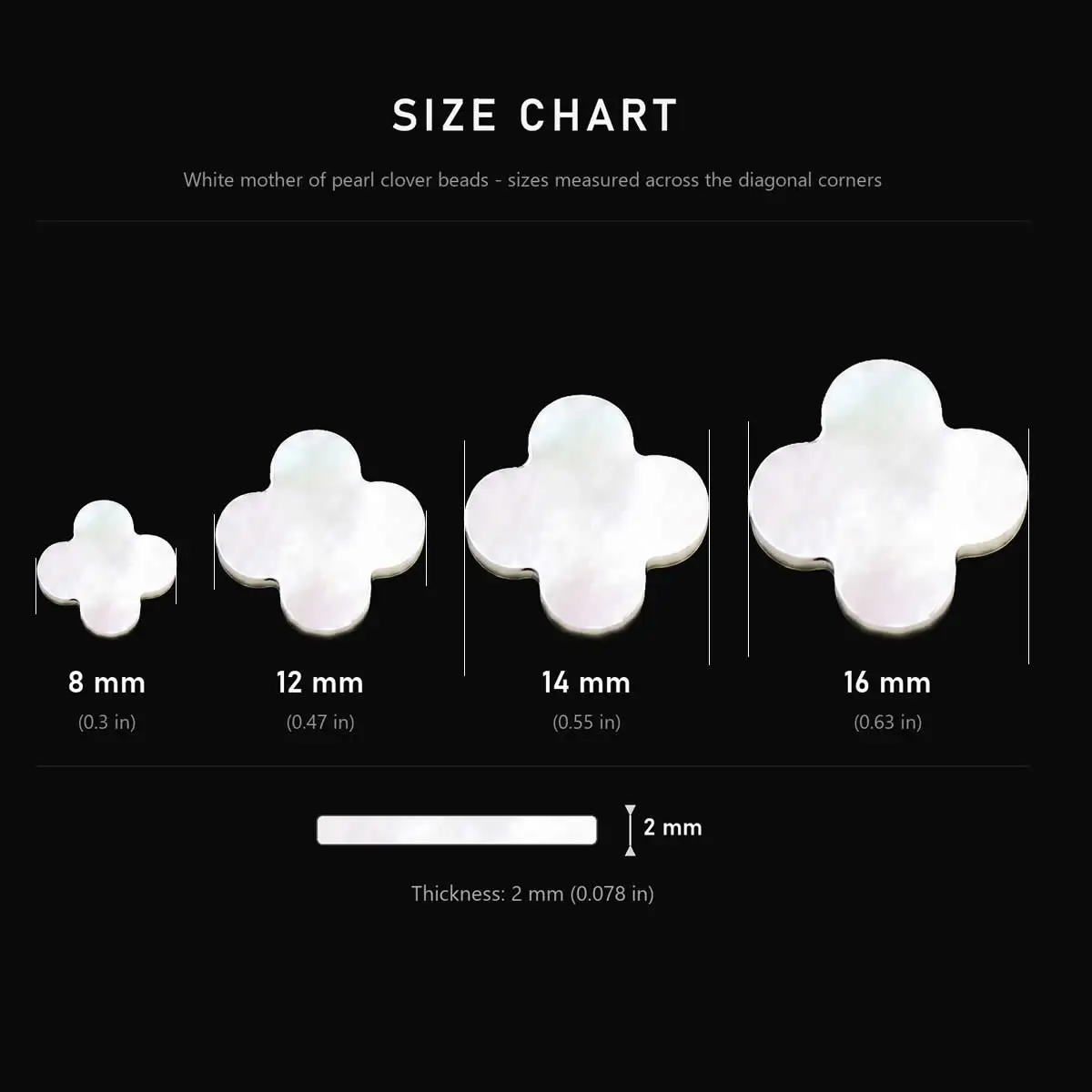 6-18mm Four Leaf Clover Beads Red Black Agate White Gray Shell Malachite Loose Spacer Beads DIY Jewelry Making Bracelet Necklace