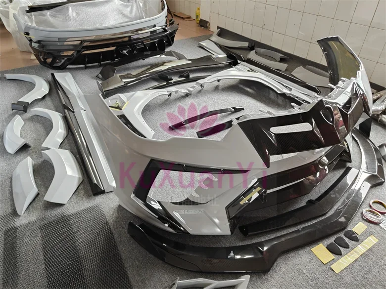 

Комплект кузова LANOUT из углеродного волокна в стиле M для Lamborghini URUS, передний автомобильный бампер, крыло, боковые юбки, спойлер