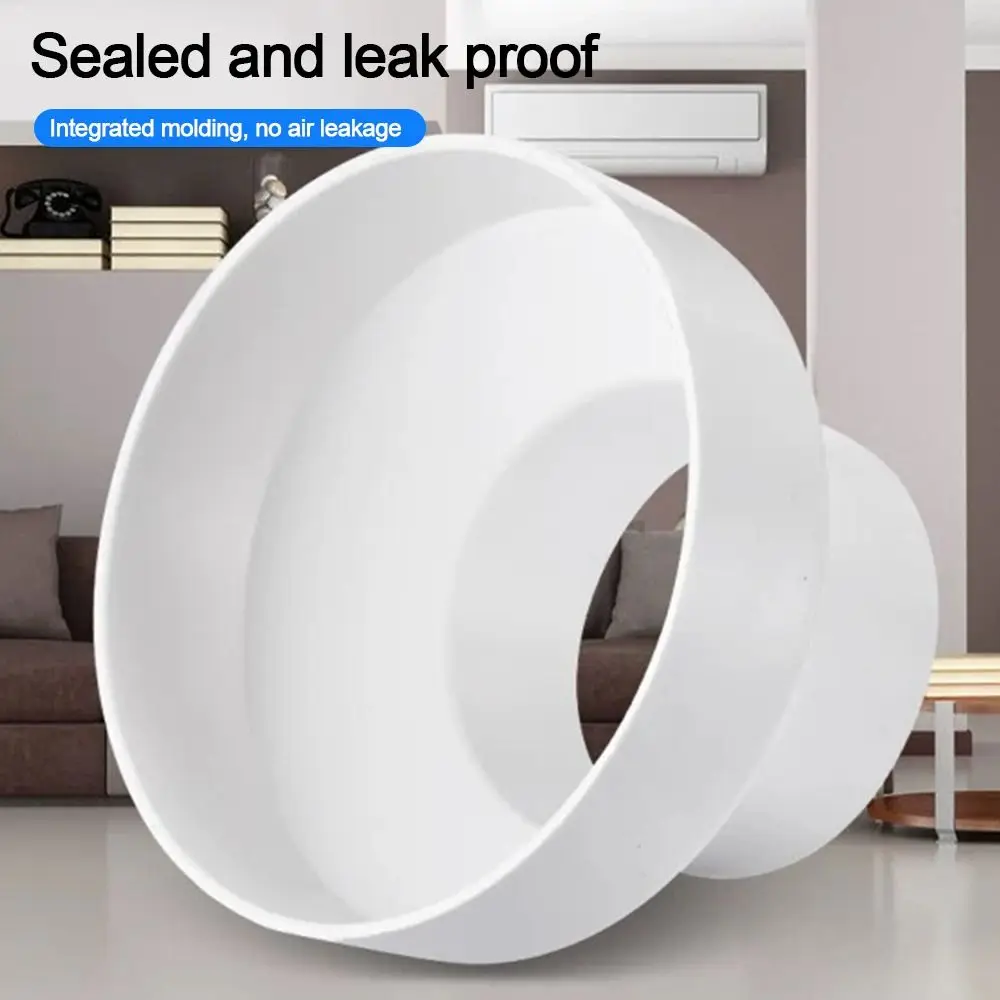 New ABS Exhaust Pipe Reducer Adapter White Portable Ducting Connector Pipeline Variable Diameter Joint